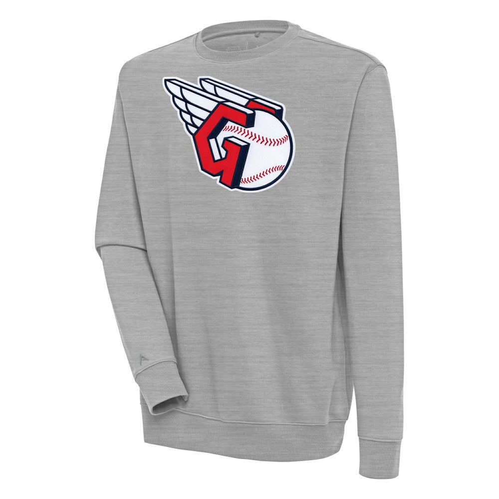Cleveland Guardians Antigua Victory Pullover Sweatshirt - Heather Gray