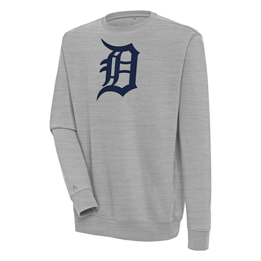 Detroit Tigers Antigua Victory Pullover Sweatshirt - Heather Gray