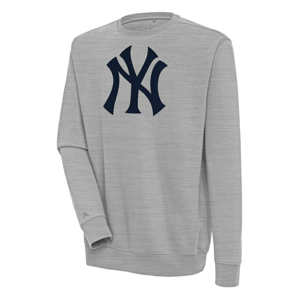 New York Yankees Antigua Victory Pullover Sweatshirt - Heather Gray