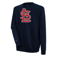 St. Louis Cardinals Antigua Victory Pullover Sweatshirt - Navy
