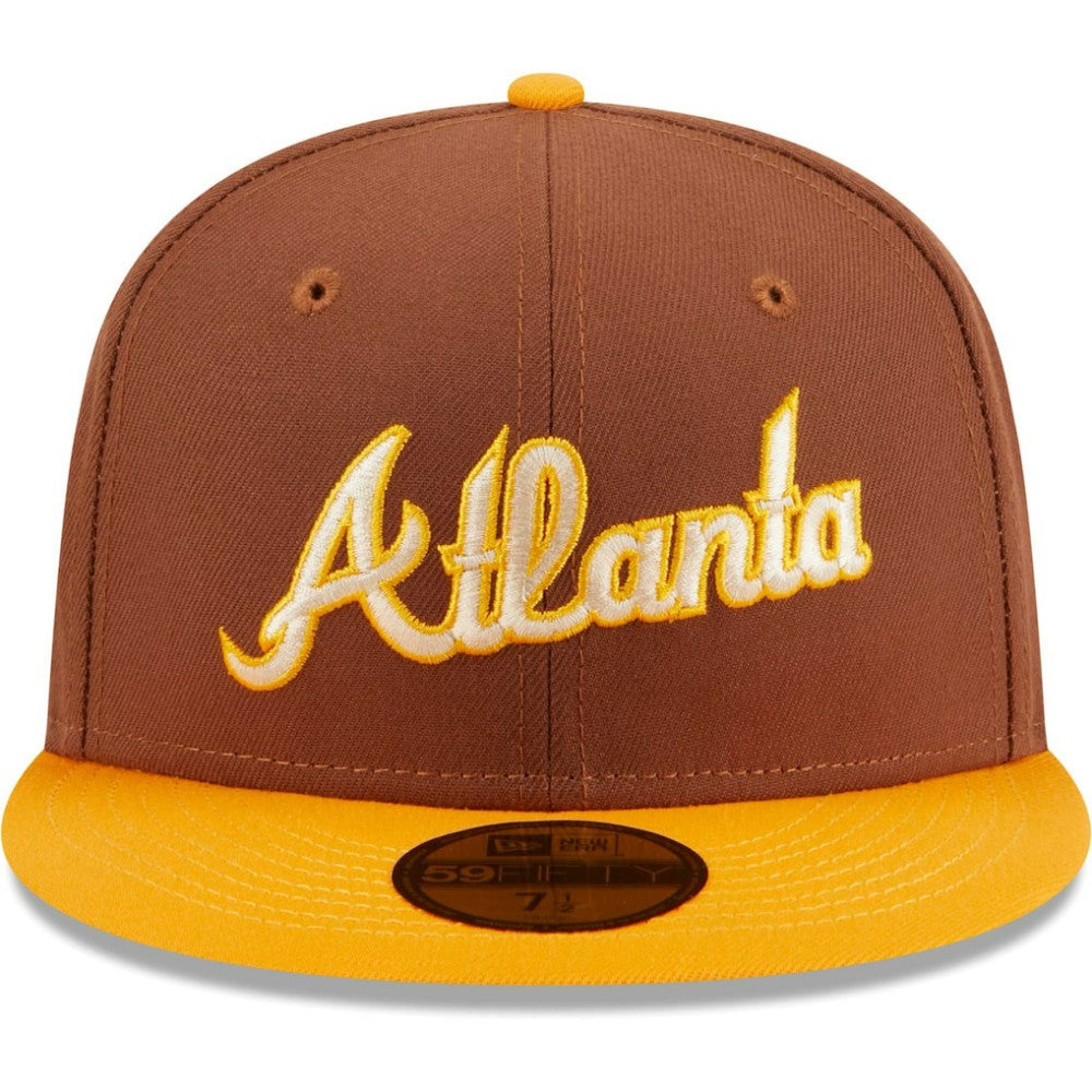 Atlanta Braves Tiramisu  59FIFTY Fitted Hat - Brown | New Era