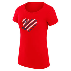 Washington Capitals G-III 4Her by Carl Banks Women's Super-Slim Fit Lightweight Heart T-Shirt Red