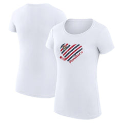 Florida Panthers G-III 4Her by Carl Banks Women's Super-Slim Fit Lightweight Heart T-Shirt White