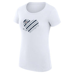Winnipeg Jets G-III 4Her by Carl Banks Women's Super-Slim Fit Lightweight Heart T-Shirt White