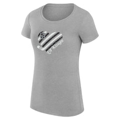Los Angeles Kings G-III 4Her by Carl Banks Women's Super-Slim Fit Lightweight Heart T-Shirt Heather Gray