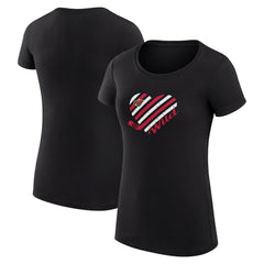 Minnesota Wild G-III 4Her by Carl Banks Women's Super-Slim Fit Lightweight Heart T-Shirt Black