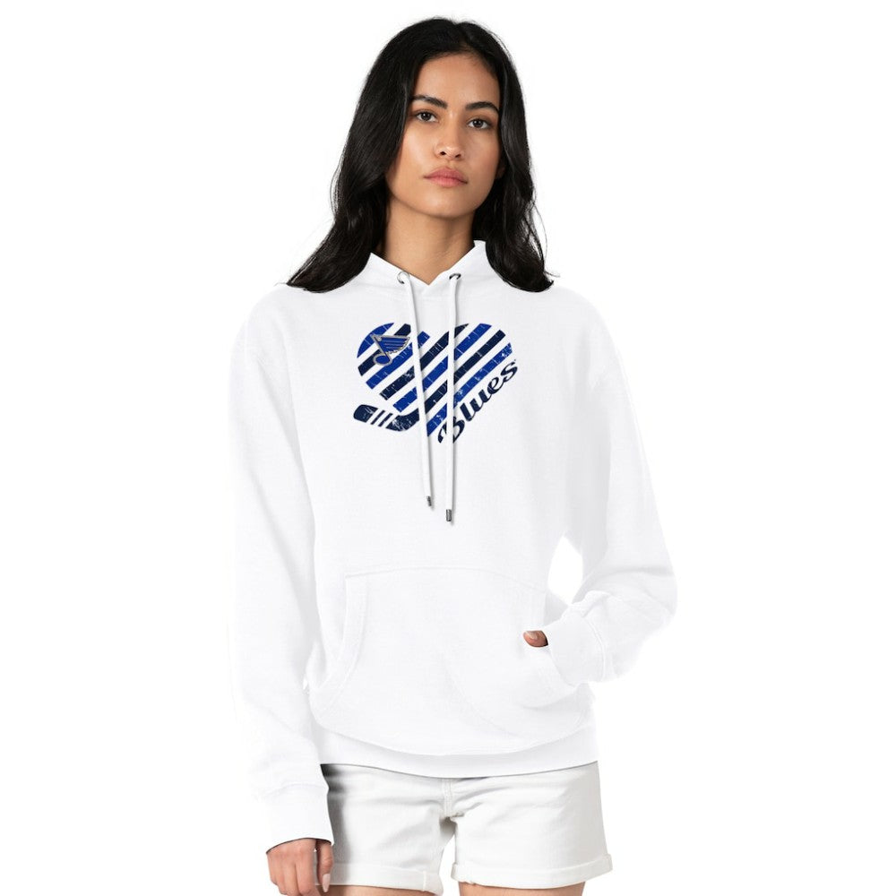St. Louis Blues G-III 4Her by Carl Banks Women's Heart Pullover Hoodie White