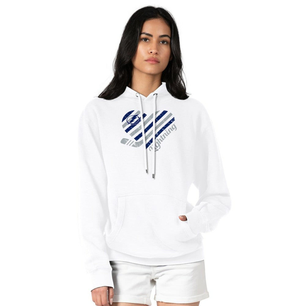Tampa Bay Lightning G-III 4Her by Carl Banks Women's Heart Pullover Hoodie White