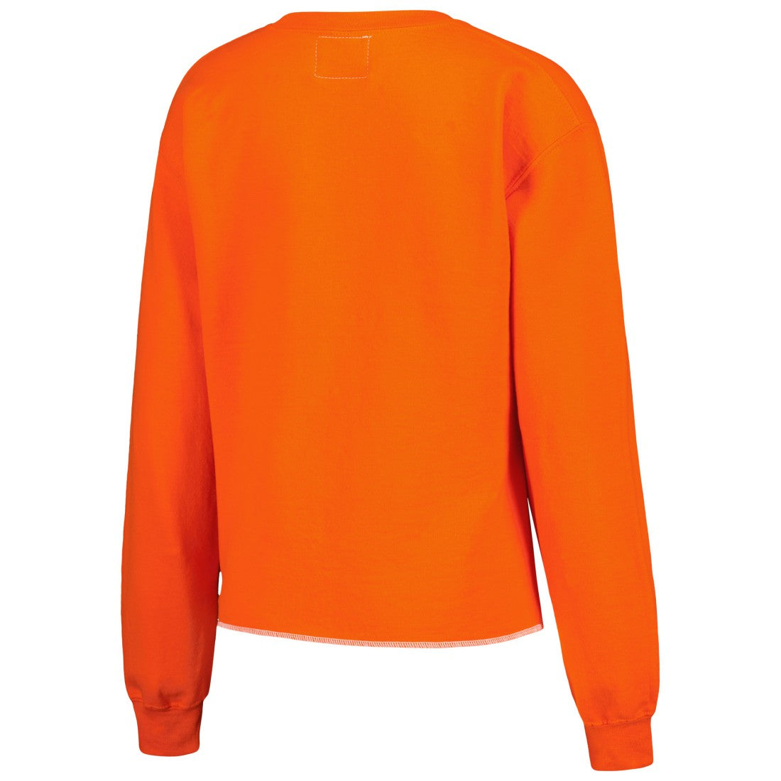 Tampa Bay Buccaneers Refried Apparel Women's Retro Cropped Tri-Blend Pullover Sweatshirt - Orange for sale