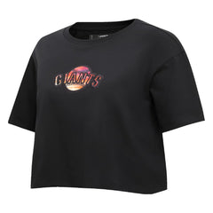 San Francisco Giants Pro Standard Women's Painted Sky Boxy Cropped T-Shirt - Black