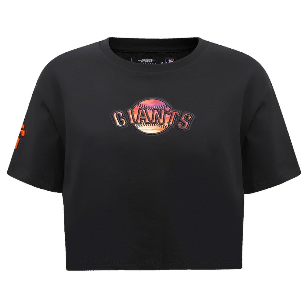 San Francisco Giants Pro Standard Women's Painted Sky Boxy Cropped T-Shirt - Black