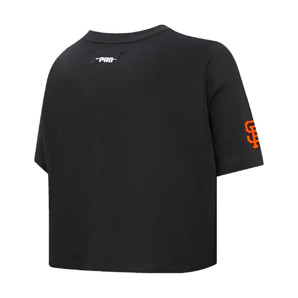 San Francisco Giants Pro Standard Women's Painted Sky Boxy Cropped T-Shirt - Black
