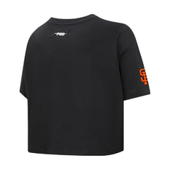 San Francisco Giants Pro Standard Women's Painted Sky Boxy Cropped T-Shirt - Black