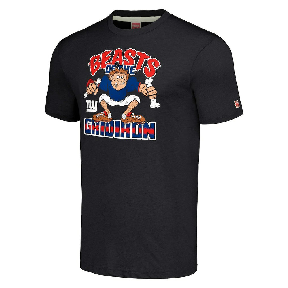 New York Giants Homage Unisex Monsters of the Gridiron Halloween Tri-Blend T-Shirt - Charcoal sale