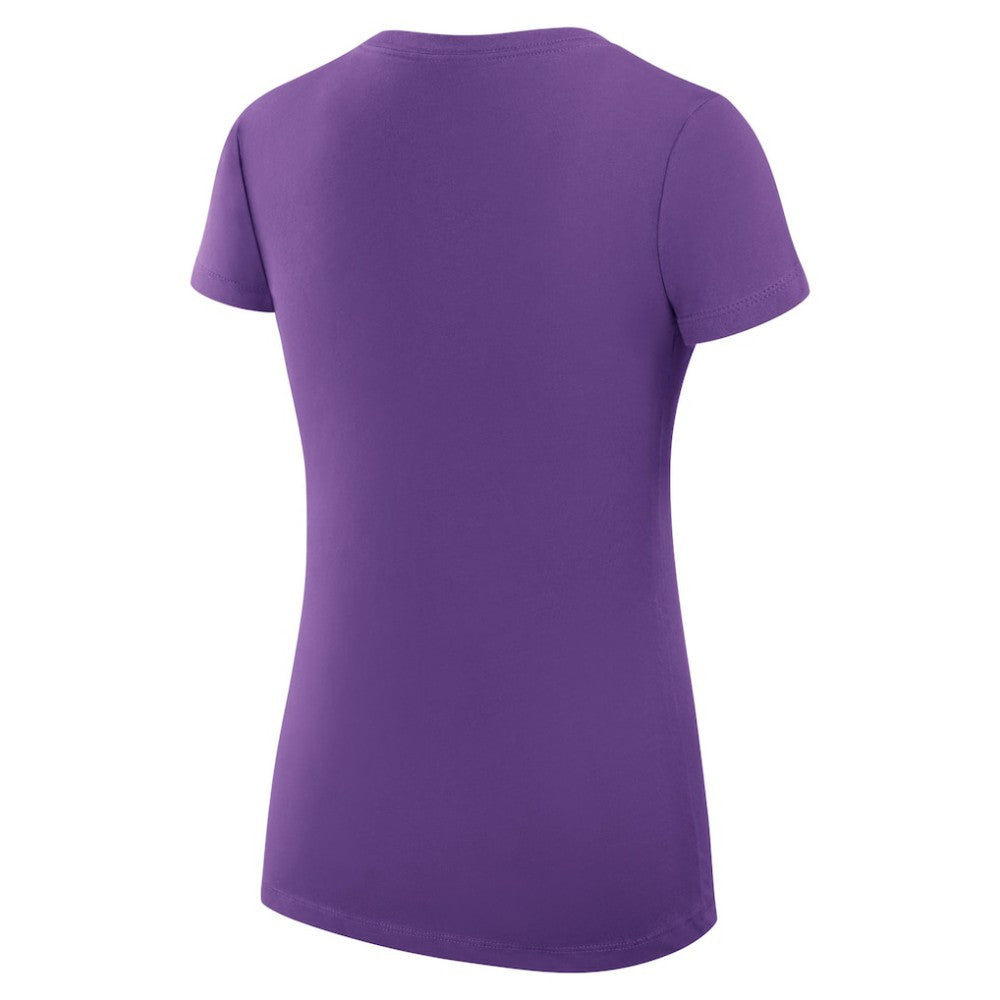 Colorado Rockies G-III 4Her by Carl Banks Women's Super-Slim Fit Lightweight Filigree Team V-Neck T-Shirt - Purple