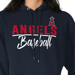 Los Angeles Angels G-III 4Her by Carl Banks Women's Team Fleece Pullover Hoodie - Navy
