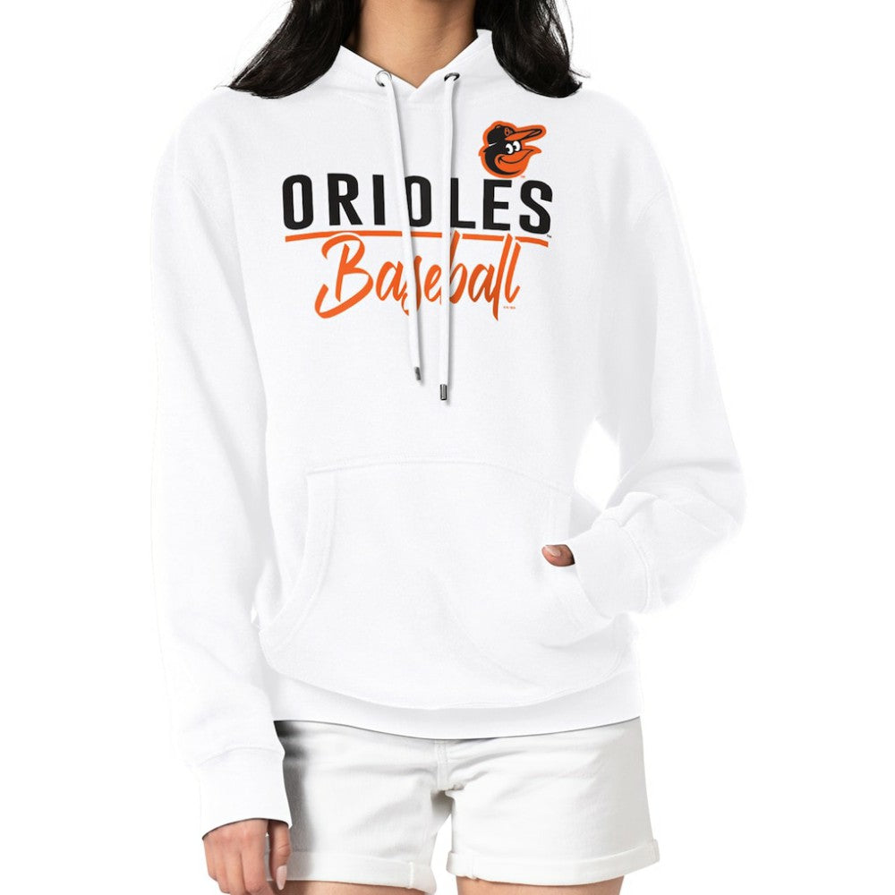 Baltimore Orioles G-III 4Her by Carl Banks Women's Team Fleece Pullover Hoodie - White