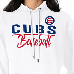Chicago Cubs G-III 4Her by Carl Banks Women's Team Fleece Pullover Hoodie - White