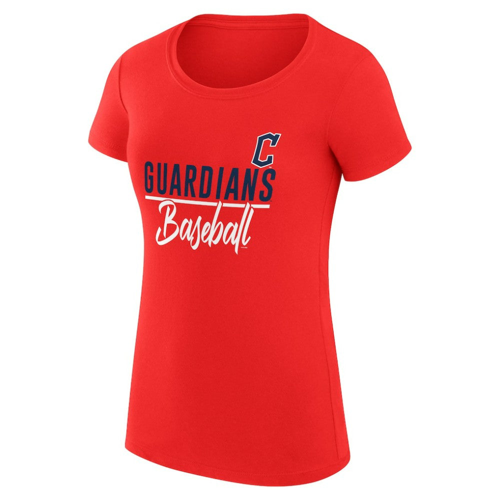 Cleveland Guardians G-III 4Her by Carl Banks Women's Super-Slim Fit Lightweight Team Graphic T-Shirt - Red