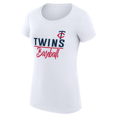 Minnesota Twins G-III 4Her by Carl Banks Women's Super-Slim Fit Lightweight Team Graphic T-Shirt - White