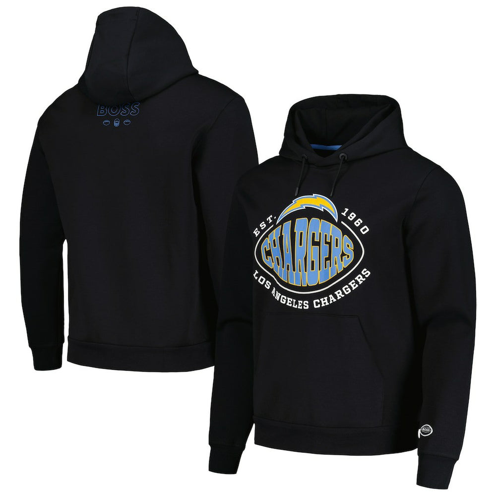 Los Angeles Chargers BOSS X NFL Touchback Pullover Hoodie - Black sale