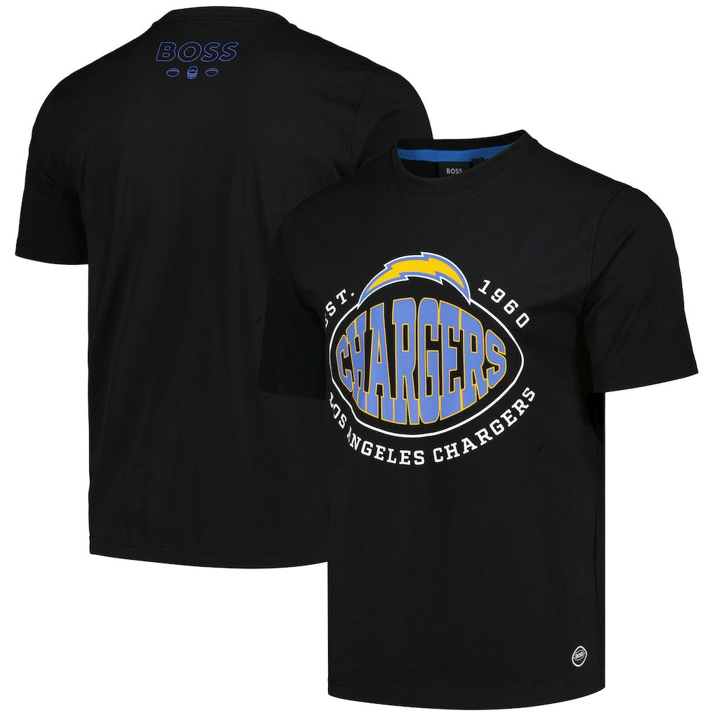 Los Angeles Chargers BOSS X NFL Trap T-Shirt - Black on sale