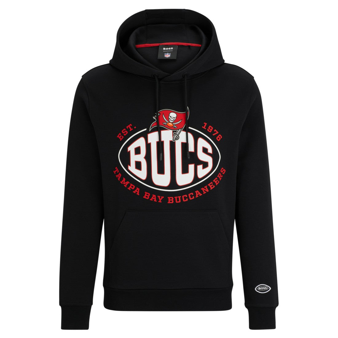 Tampa Bay Buccaneers BOSS X NFL Touchback Pullover Hoodie - Black cheap