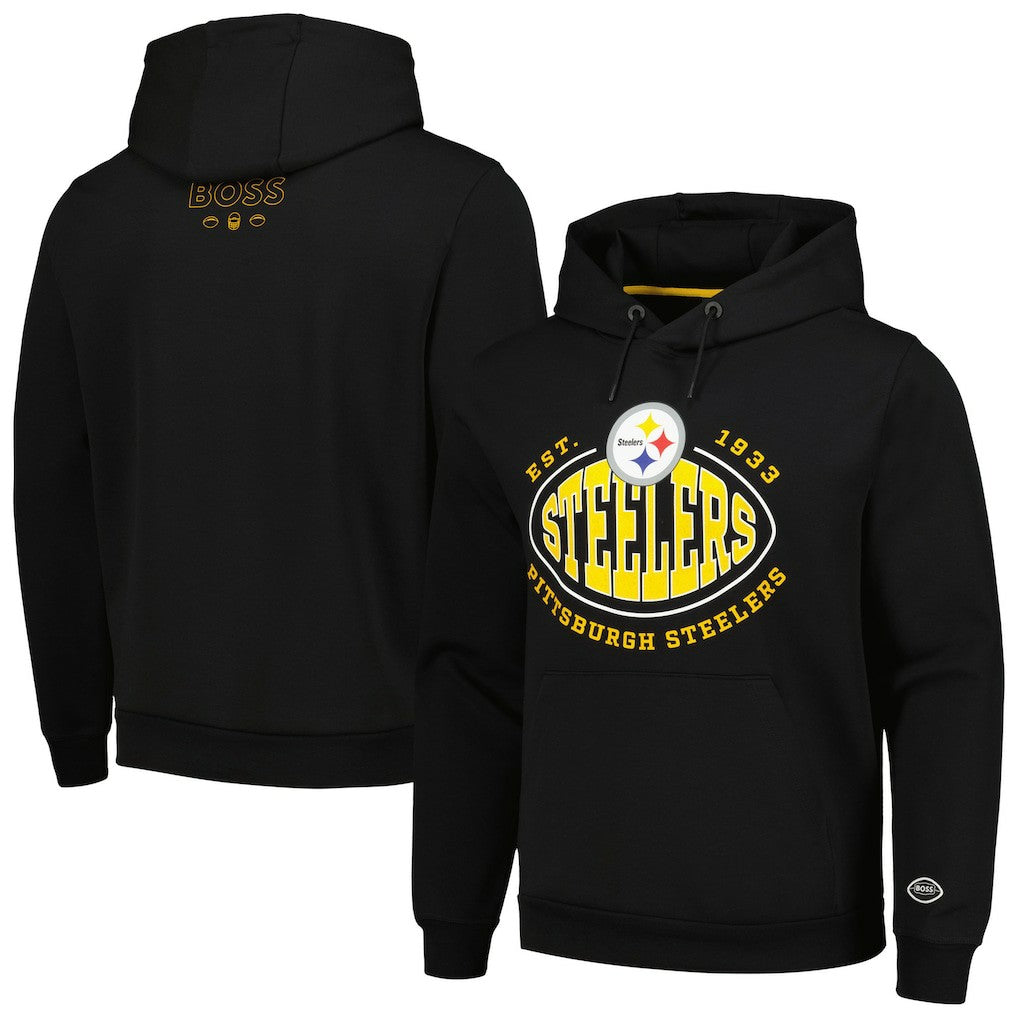 Pittsburgh Steelers BOSS X NFL Touchback Pullover Hoodie - Black sale