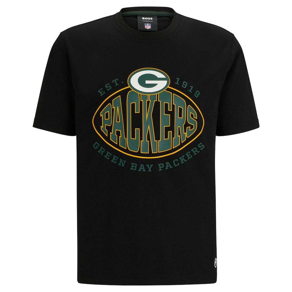 Green Bay Packers BOSS X NFL Trap T-Shirt - Black on sale