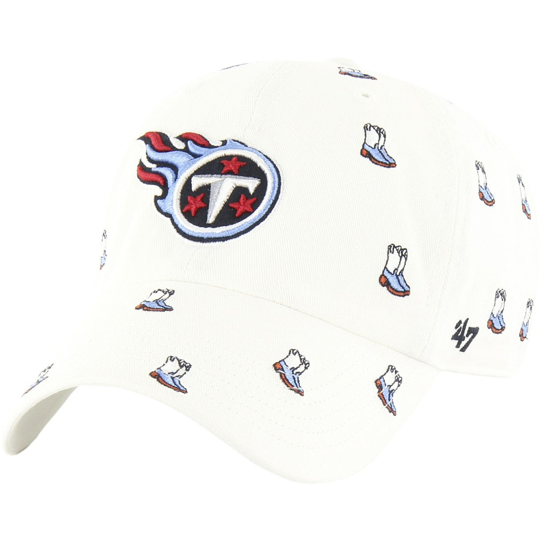 Tennessee Titans '47 Confetti Clean Up Adjustable Hat - White sale