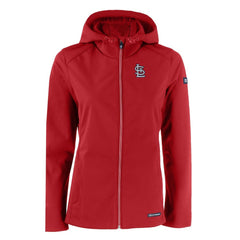 St. Louis Cardinals Cutter & Buck Women's Evoke Eco Softshell Recycled Full-Zip Jacket - Red
