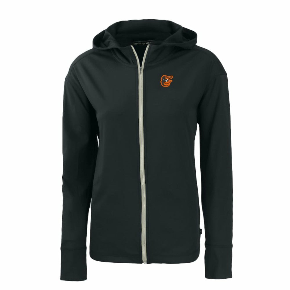 Baltimore Orioles Cutter & Buck Women's Daybreak Eco Recycled Full-Zip Hoodie - Black