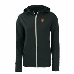 Baltimore Orioles Cutter & Buck Women's Daybreak Eco Recycled Full-Zip Hoodie - Black