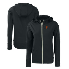 San Francisco Giants Cutter & Buck Women's Daybreak Eco Recycled Full-Zip Hoodie - Black