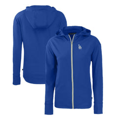 Los Angeles Dodgers Cutter & Buck Women's Daybreak Eco Recycled Full-Zip Hoodie - Royal