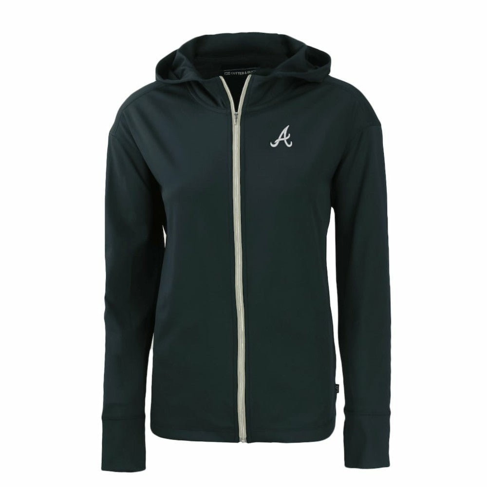 Atlanta Braves Cutter & Buck Women's Daybreak Eco Recycled Full-Zip Hoodie - Navy