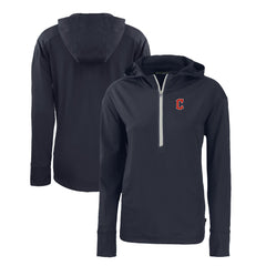 Cleveland Guardians Cutter & Buck Women's Daybreak Eco Recycled Half-Zip Hoodie - Navy