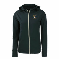 Milwaukee Brewers Cutter & Buck Women's Daybreak Eco Recycled Full-Zip Hoodie - Navy