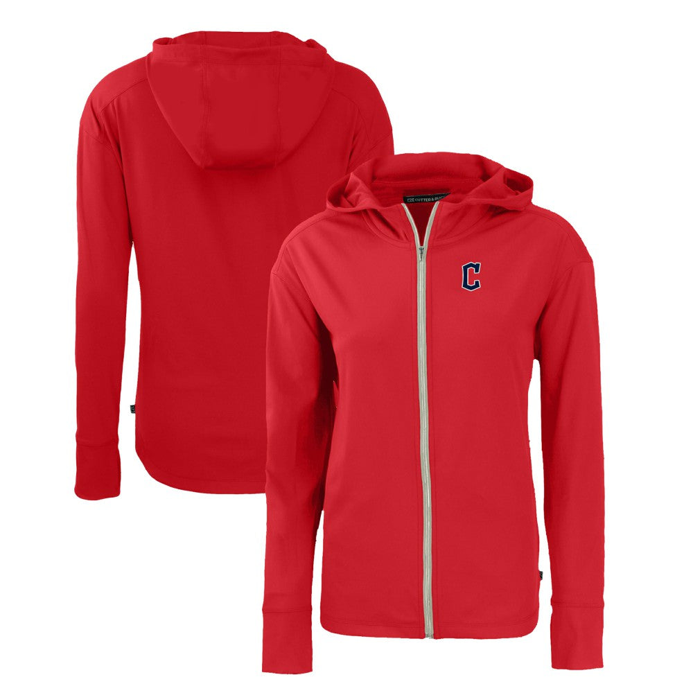 Cleveland Guardians Cutter & Buck Women's Daybreak Eco Recycled Full-Zip Hoodie - Red