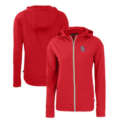 St. Louis Cardinals Cutter & Buck Women's Daybreak Eco Recycled Full-Zip Hoodie - Red