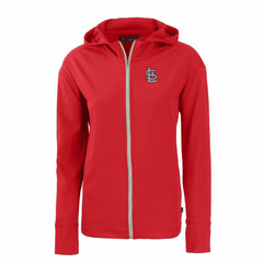 St. Louis Cardinals Cutter & Buck Women's Daybreak Eco Recycled Full-Zip Hoodie - Red
