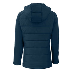 Philadelphia Phillies Cutter & Buck Women's Evoke Hybrid Eco Softshell Recycled Full-Zip Hoodie Jacket - Navy