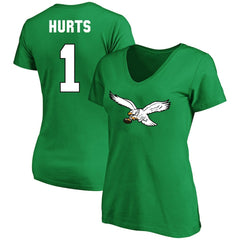 Jalen Hurts Philadelphia Eagles Women's Plus Size Fair Catch Name & Number Scoop Neck T-Shirt - Kelly Green for sale