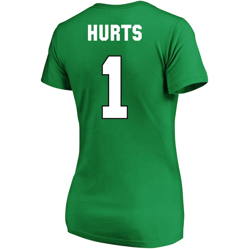 Jalen Hurts Philadelphia Eagles Women's Plus Size Fair Catch Name & Number Scoop Neck T-Shirt - Kelly Green for sale