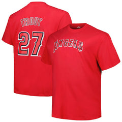 Mike Trout Los Angeles Angels Big & Tall Name & Number T-Shirt - Red