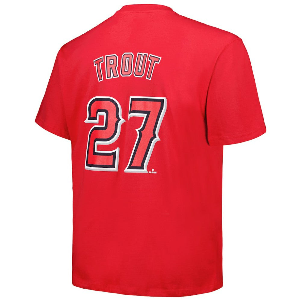 Mike Trout Los Angeles Angels Big & Tall Name & Number T-Shirt - Red