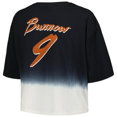 Joe Burrow Cincinnati Bengals Majestic Threads Women's Dip-Dye Player Name & Number Crop Top - Black/White online