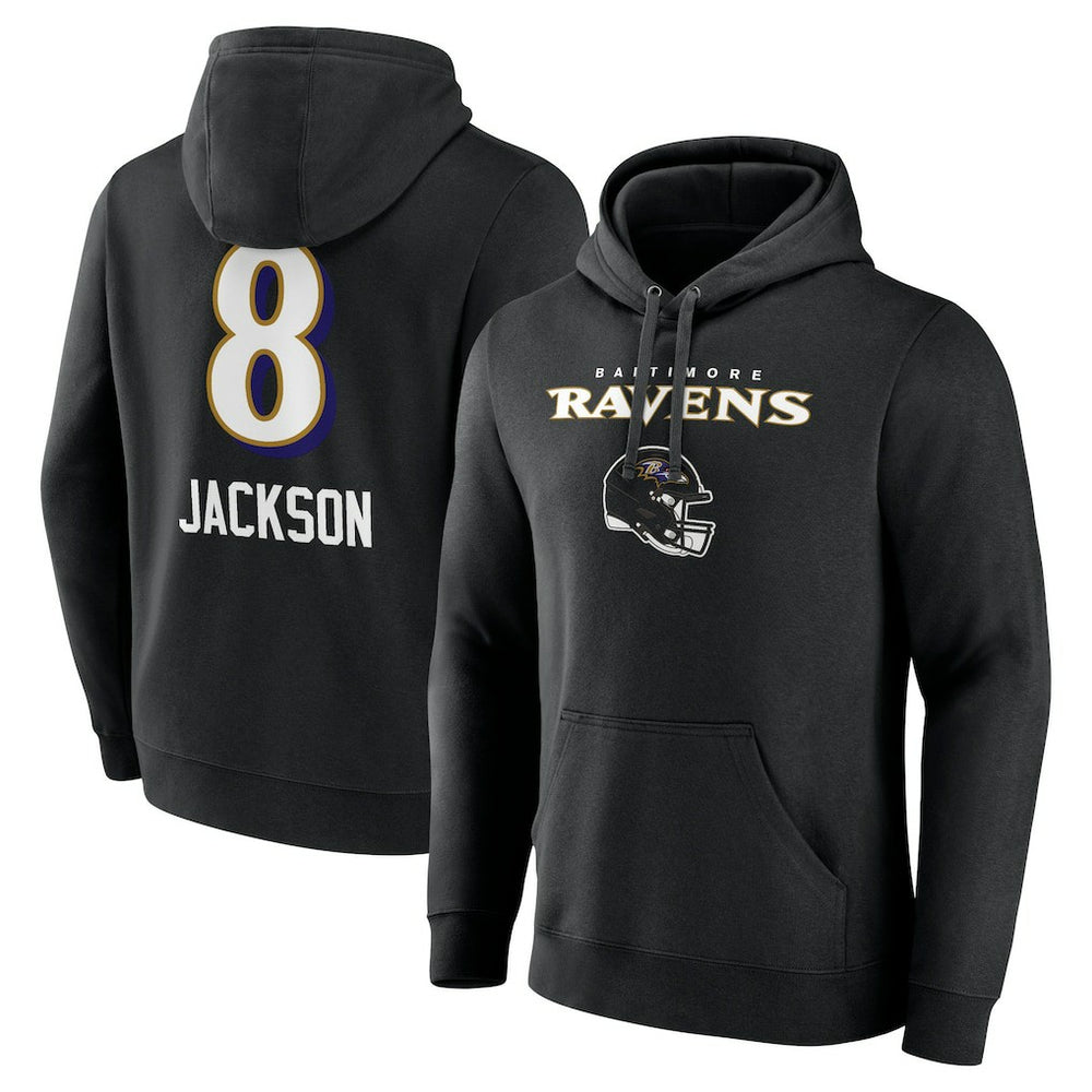 Lamar Jackson Baltimore Ravens Team Wordmark Pullover Hoodie - Black online