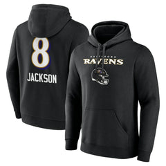 Lamar Jackson Baltimore Ravens Team Wordmark Pullover Hoodie - Black online