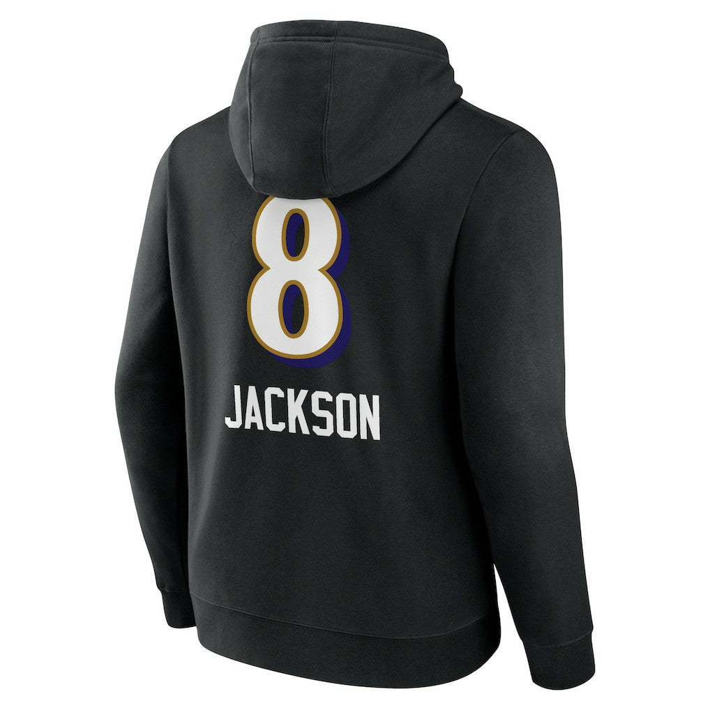 Lamar Jackson Baltimore Ravens Team Wordmark Pullover Hoodie - Black online